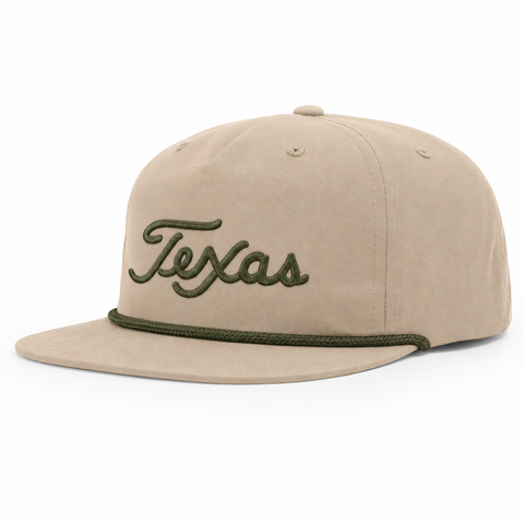 Texas Script Rope Hat - Sand Dune/Loden Green
