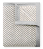 Harborview Herringbone Light Grey Blanket