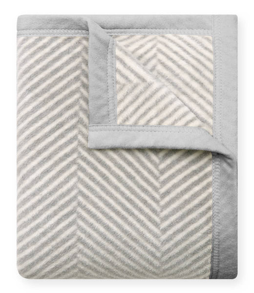 Harborview Herringbone Light Grey Blanket