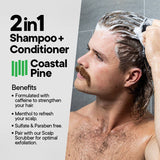 2-in-1 Men’s Shampoo & Conditioner – Coastal Pine | Caffeine