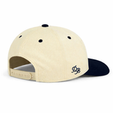 19th Hole Golf Snapback - Cream Black Embroidered