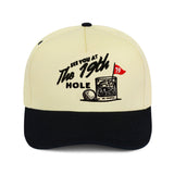 19th Hole Golf Snapback - Cream Black Embroidered