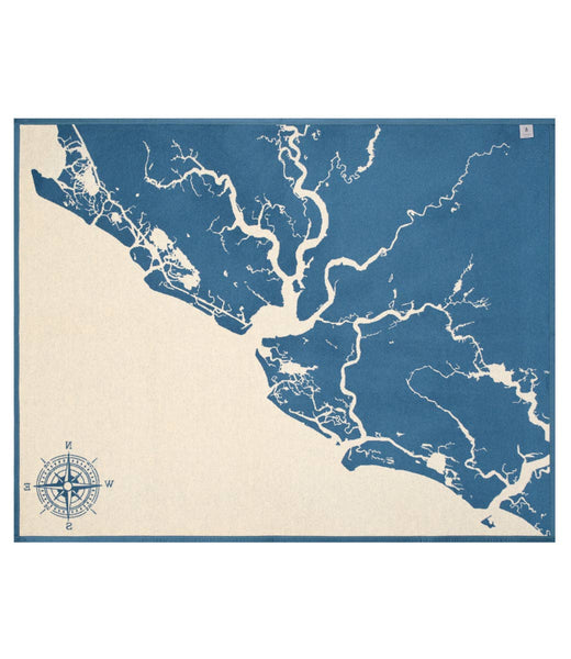 Charleston & Kiawah Map Blanket