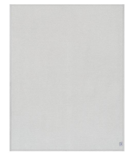 Harborview Herringbone Light Grey Blanket