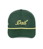 Dad 3D Puff Rope Hat - Green 5-Panel Snapback