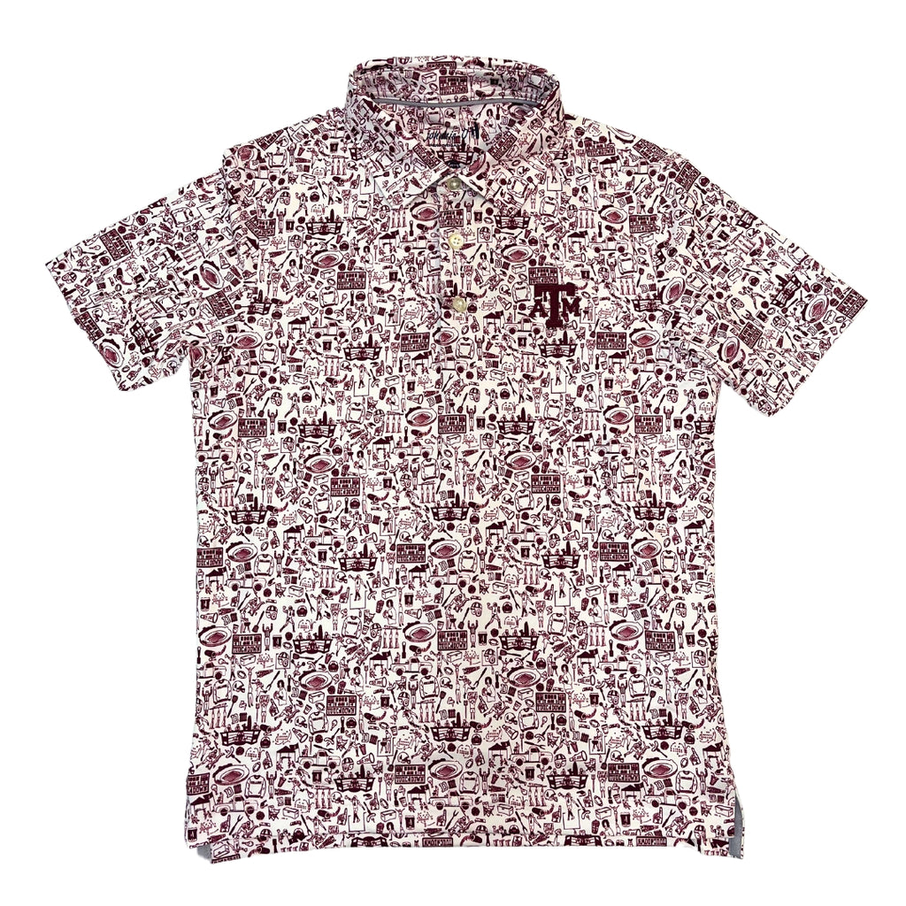 A&M Boys Tailgater Polo - Maroon