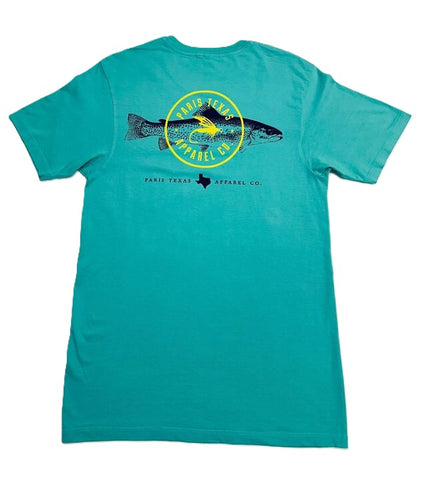 Fish Stamp Pocket T-Shirt - Seafoam