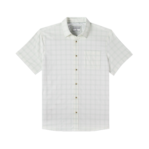 The Amelia Ultra-Lite Short Sleeve - Pale Green Plaid