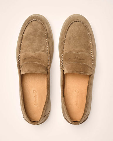 Santa Monica Suede Loafers - Tobacco