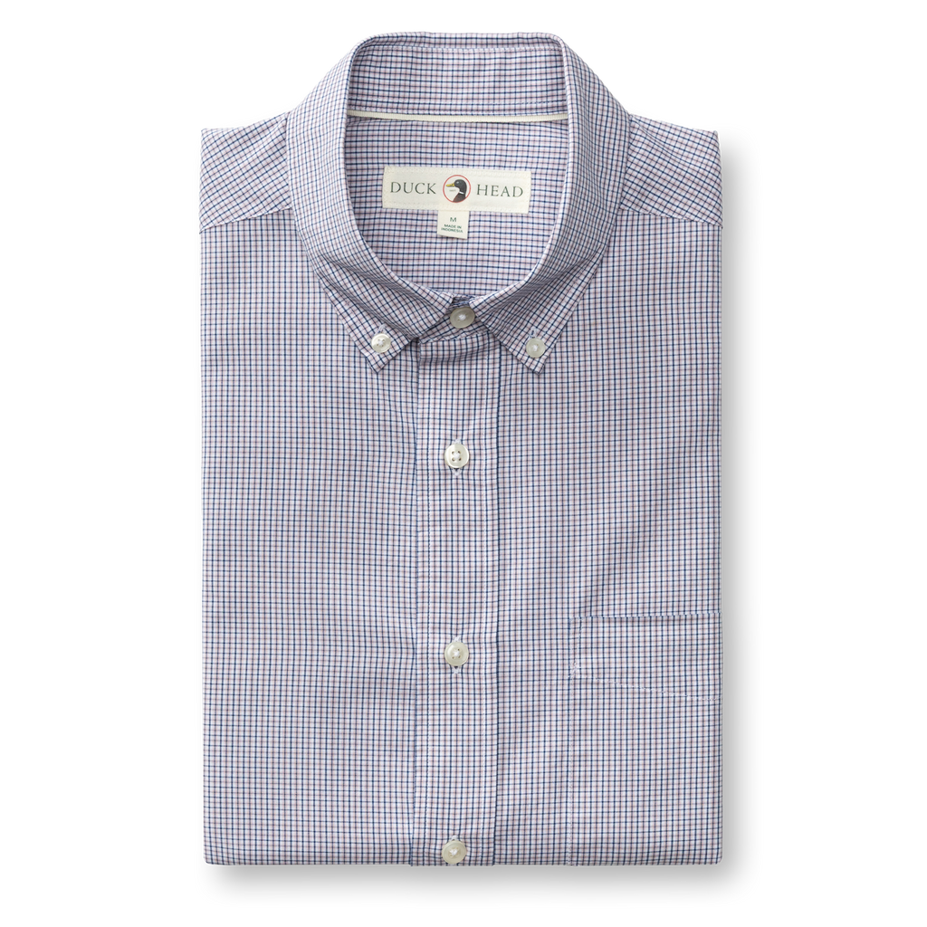 Baltic Plaid Cotton Cashmere Poplin Sport Shirt - Lavender Blush