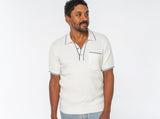 Bungalow Sweater Polo - White