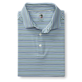 Caro Stripe Long Drive Performance Polo - Hunter Green