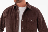 Corduroy Quilted Shacket - Pinecone