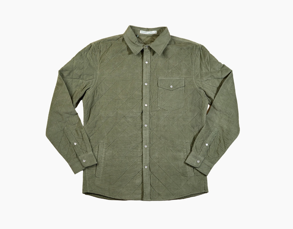 Corduroy Quilted Shacket - Willow