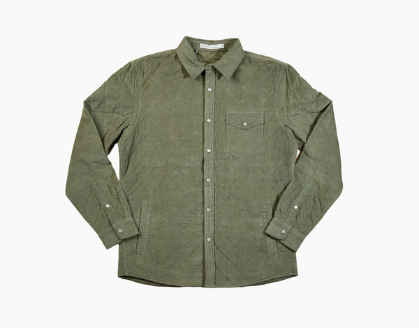 Corduroy Quilted Shacket - Willow