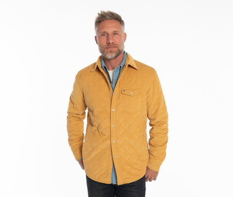Corduroy Quilted Shacket - Camel