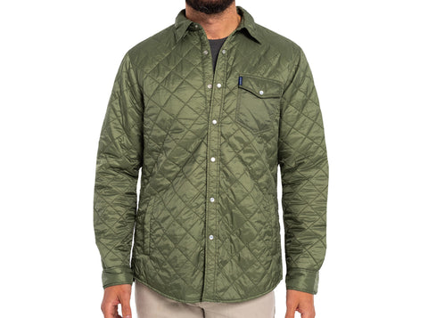Quilted Shacket - Olive
