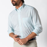 Walton Gingham Performance Poplin Sport Shirt - Pastel Blue