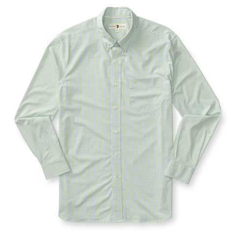 Mitchell Gingham Performance Poplin Sport Shirt - Pear Green