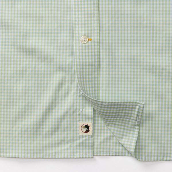 Mitchell Gingham Performance Poplin Sport Shirt - Pear Green