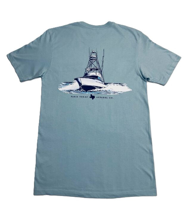 Deep Sea Boat Pocket T-Shirt - Chambray