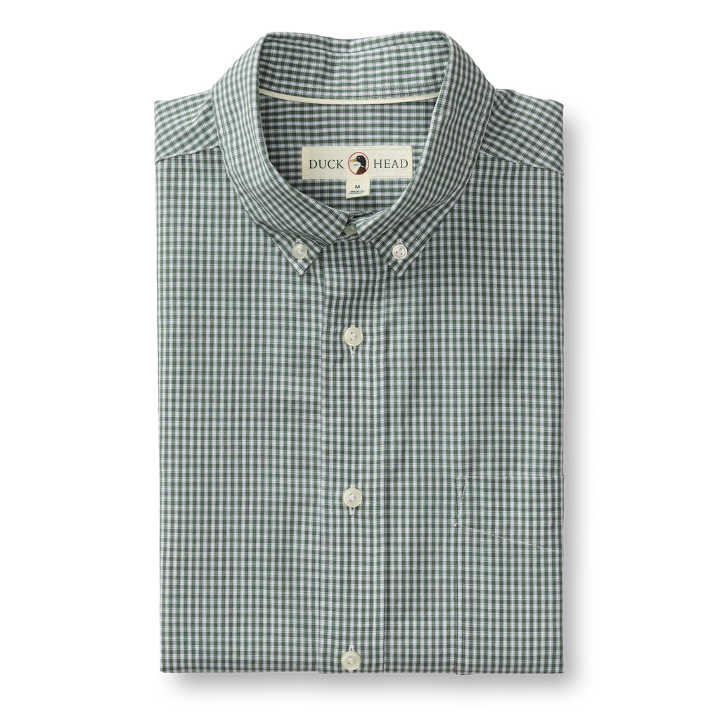 Bolton Plaid Cotton Cashmere Poplin Sport Shirt - Duck Green