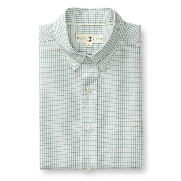 Lewis Plaid Cotton Cashmere Poplin Sport Shirt - Sage Green