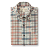 Malcolm Plaid Cotton Flannel Shirt - Grey Heather