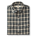 Moyer Plaid Performance Flannel Shirt - Graphite Blue