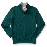 Long Drive Performance 1/4 Zip Pullover - Emerald Green Heather