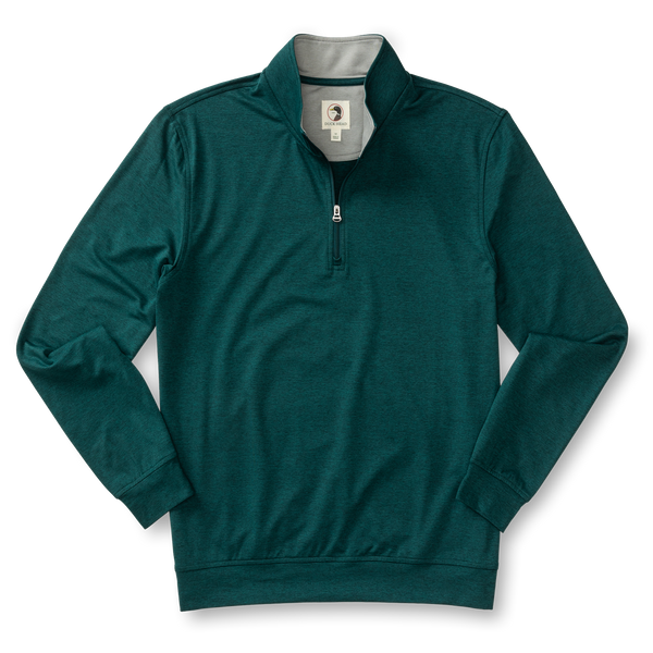 Long Drive Performance 1/4 Zip Pullover - Emerald Green Heather