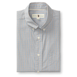 Rollins Plaid Cotton Cashmere Poplin Sport Shirt - Pale Blue