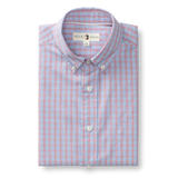 Mattox Plaid Cotton Cashmere Poplin Sport Shirt - Serenity Blue