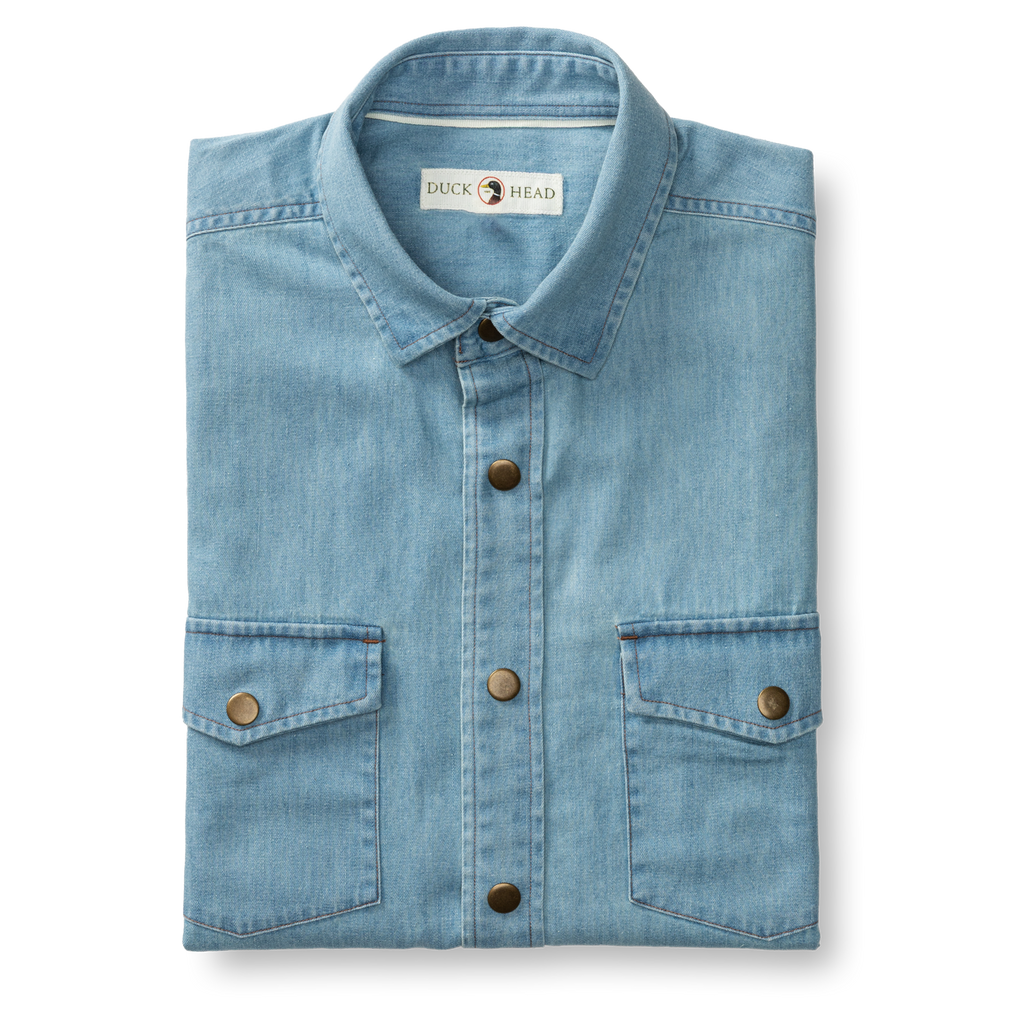 Ware Denim Snap Shirt - Light Wash