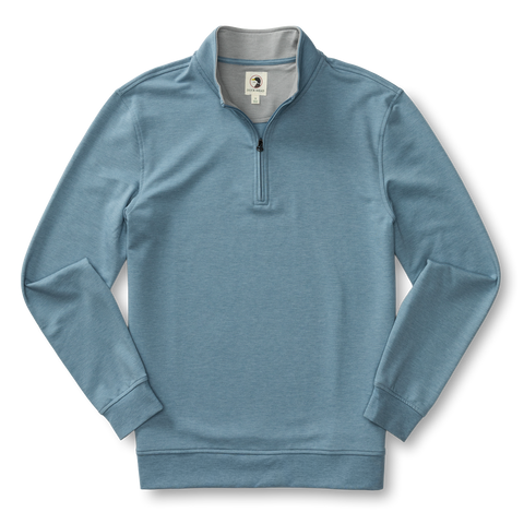 Long Drive Performance 1/4 Zip Pullover - Mallard Blue Heather