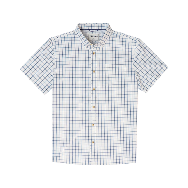 The Elbow Cay Ultra-Lite Short Sleeve - Double Blue Plaid