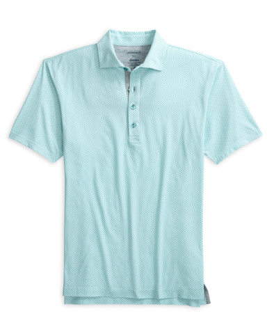 Elliott Printed Linxter Cotton Performance Polo - Green Grass