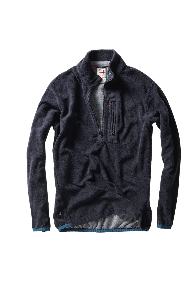 Sheared Fleece Half-Zip - Dk Navy