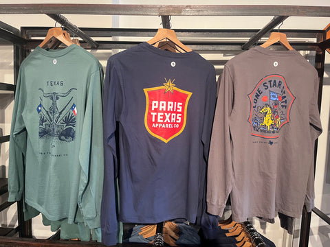 Lone Star Badge Long-Sleeve Pocket T-Shirt - Graphite