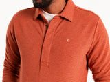 Collared Sweatshirt - Heather Burnt Orange