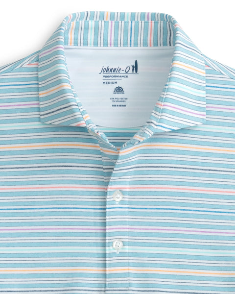 Fallon Striped Jersey Performance Polo - Permafrost