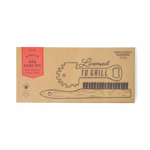 BBQ Care Kit Grill Scraper & Wire Brush