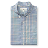 Goodwin Plaid Cotton Twill Sport Shirt - Midnight Teal