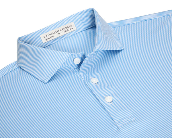 The Perkins Polo - Vista Blue & White