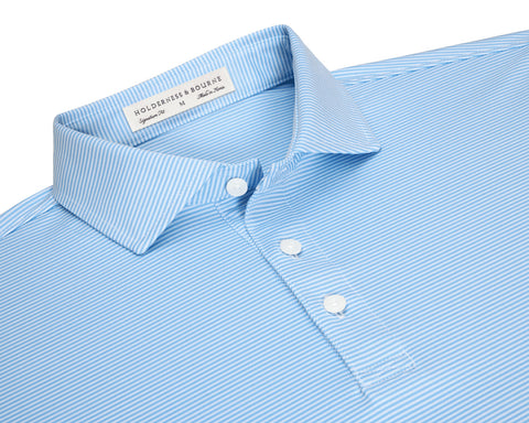The Perkins Polo - Vista Blue & White