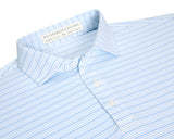 The Stanley Polo - White/Vista Blue/Horizon Blue