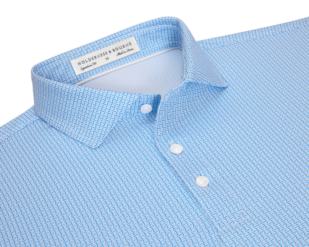 The Norwood Polo - Vista Blue & Horizon Blue