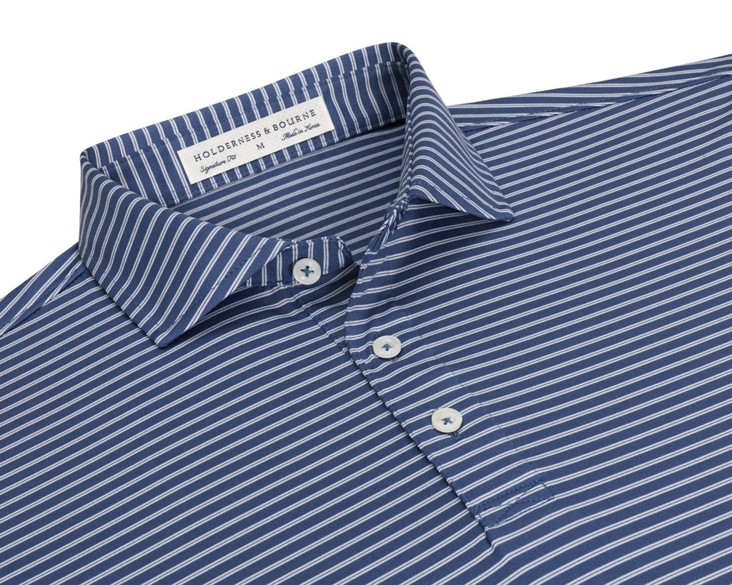 The Dover Polo - Pacific Blue & White