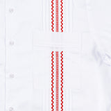 Havana Tailored Classic Guayabera - Red