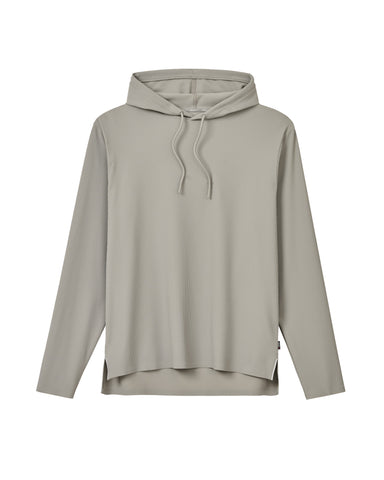 Hoppin Ribbed Knit Performance Hoodie - Seal